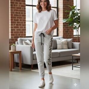 Calvin Klein Light Gray Sweatpants